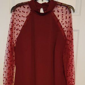 Burgandy pencil dress